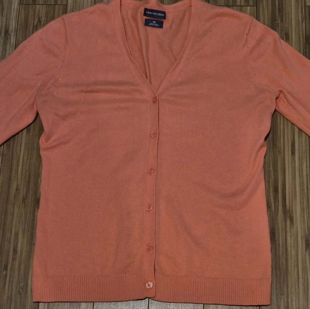 Van Heusen Coral Cardigan Sweater